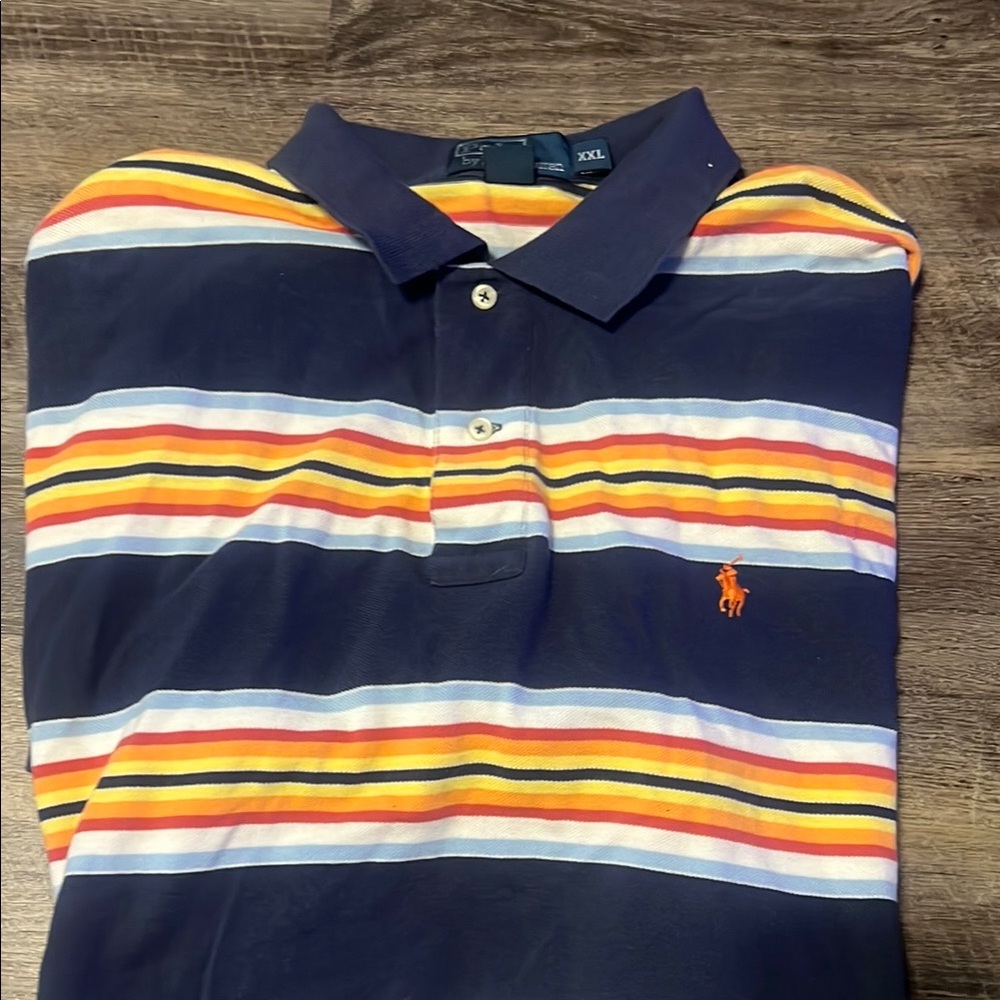 Polo by Ralph Lauren Men's Navy Striped Shirt